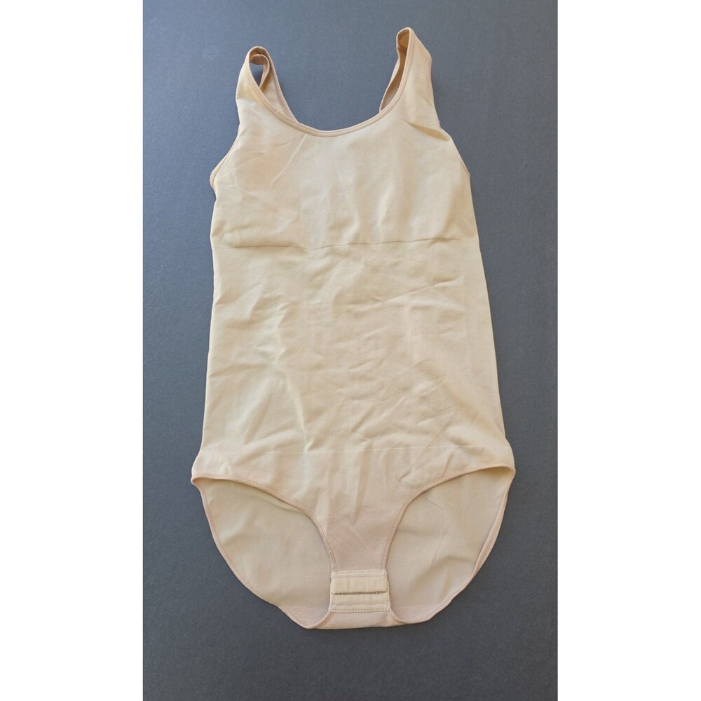 Spanx Size Medium Scoop Neck Tank Bodysuit Tummy Control Shapewear Leotard 3035